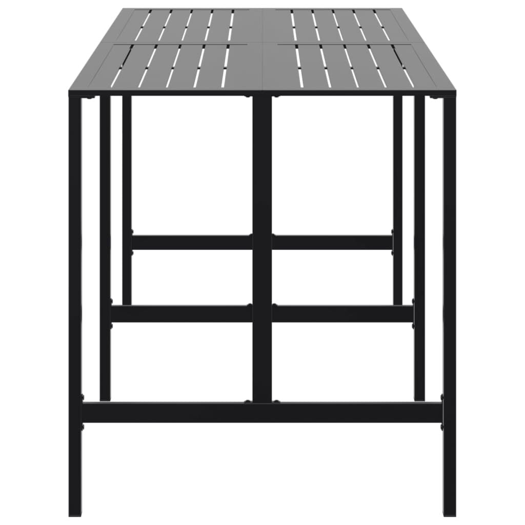 vidaXL Τραπέζι Μπαρ Μαύρο 200x100x110 εκ. Ατσάλι με Ηλ. Βαφή Πούδρας