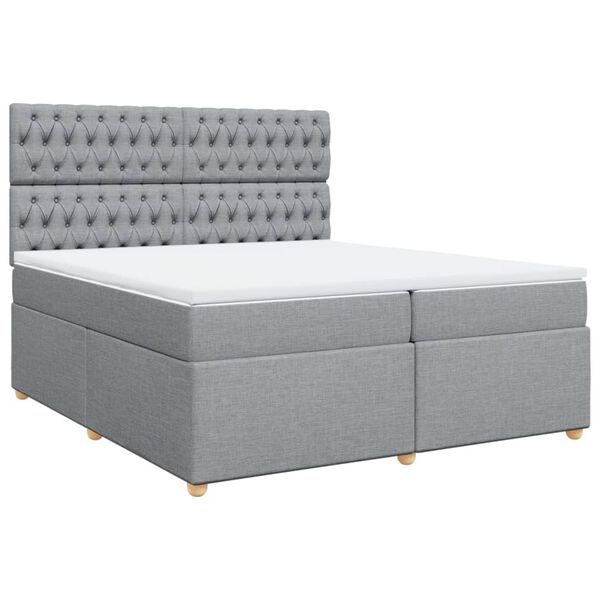 vidaXL &Kappa;&rho;&epsilon;&beta;ά&tau;&iota; Boxspring &mu;&epsilon; &Sigma;&tau;&rho;ώ&mu;&alpha; &Alpha;&nu;&omicron;&iota;&chi;&tau;ό &Gamma;&kappa;&rho;&iota; 200x200 &epsilon;&kappa;. &Upsilon;&phi;&alpha;&sigma;&mu;ά&tau;&iota;&nu;&omicron;