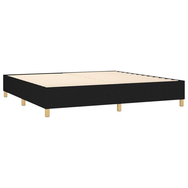 vidaXL &Kappa;&rho;&epsilon;&beta;ά&tau;&iota; Boxspring &mu;&epsilon; &Sigma;&tau;&rho;ώ&mu;&alpha; &Mu;&alpha;ύ&rho;&omicron; 200x200 &epsilon;&kappa;. &Upsilon;&phi;&alpha;&sigma;&mu;ά&tau;&iota;&nu;&omicron;