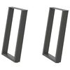 vidaXL Πόδια Τραπεζαρίας σε Σχήμα U 2 τεμ. Ανθρακί 60x(72-73) εκ. Ατσάλι