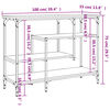 vidaXL Τραπέζι Κονσόλα με Ράφια Καφέ Δρυς 100 x 35 x 75 εκ.