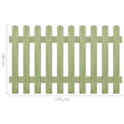 vidaXL Φράχτης Κήπου 170 x 100 εκ. 6/9 εκ. από Εμποτισμένο Ξύλο Πεύκου