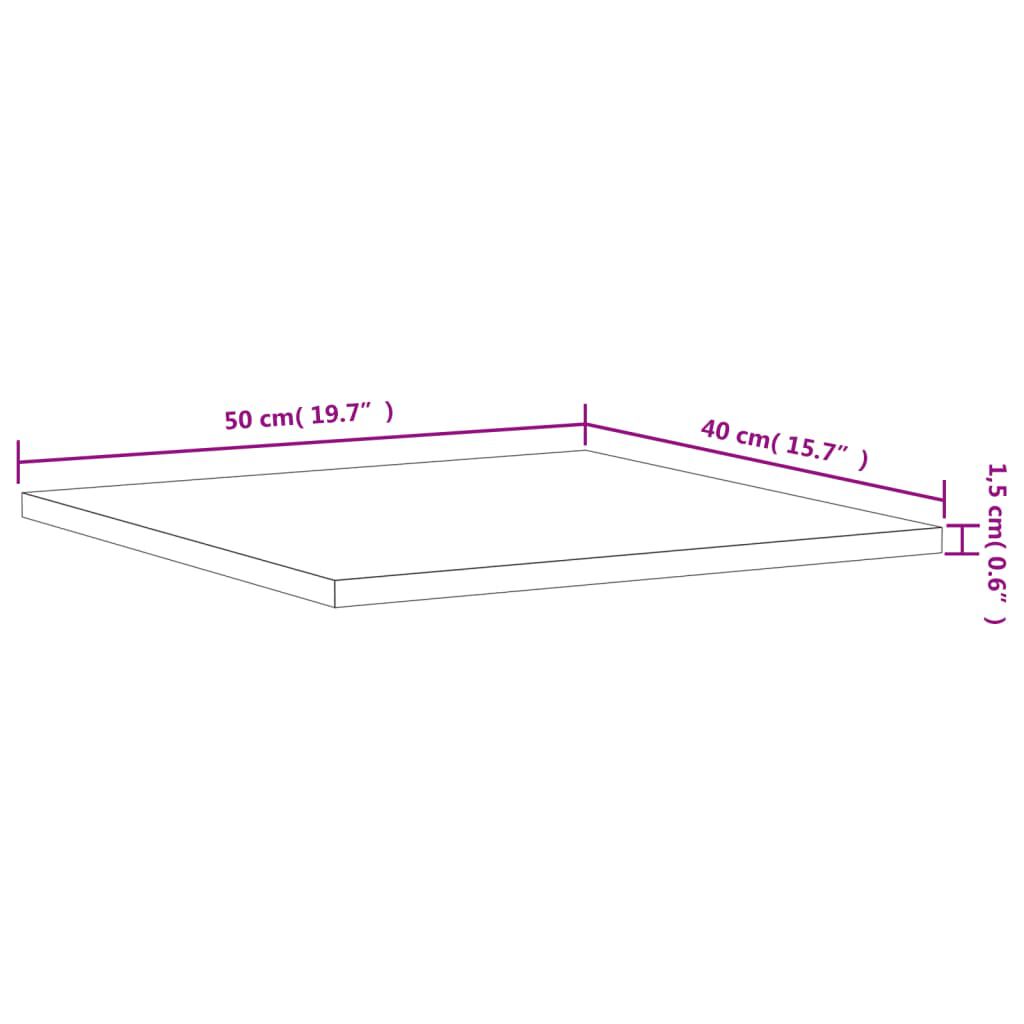 vidaXL Ράφια Τοίχου 4 τεμ. Καφέ Δρυς 40x50x1,5 εκ. από Επεξεργ. Ξύλο