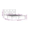 vidaXL Σκελετός κρεβατιού Honey Brown 150x200 cm King Size Μασίφ Ξύλο