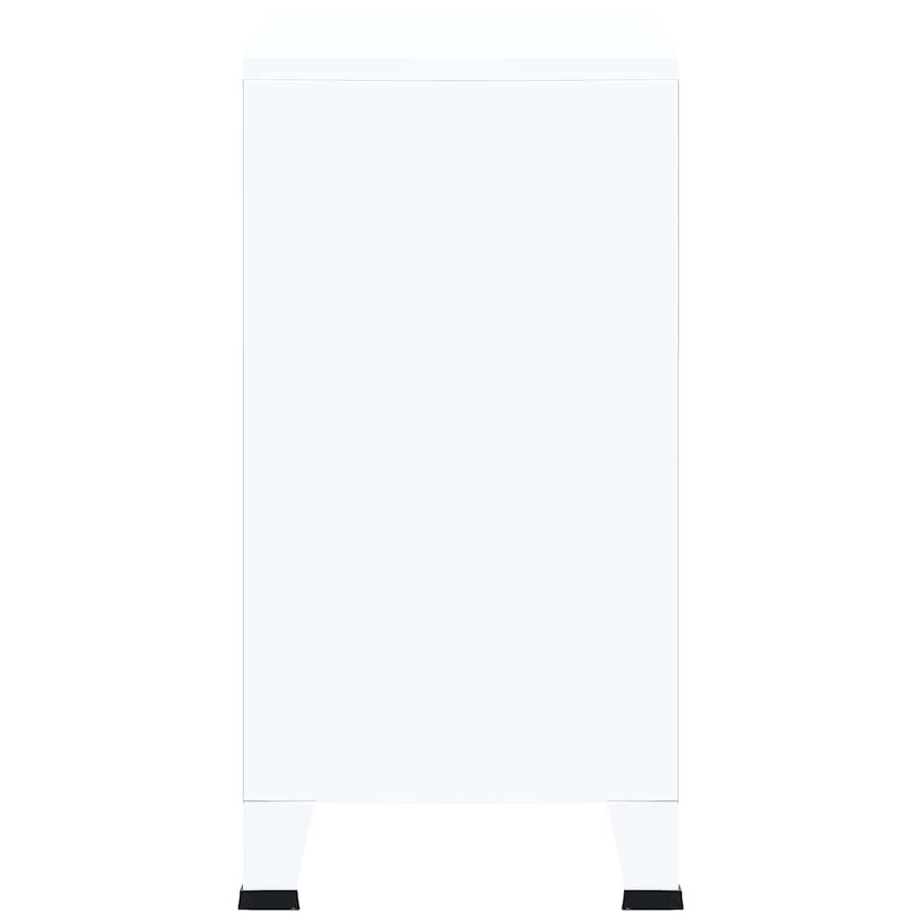 vidaXL Αρχειοθήκη Βιομηχανικού Στιλ Λευκή 75 x 40 x 80 εκ. Ατσάλινη