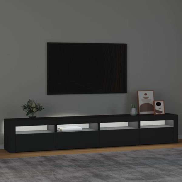 vidaXL Έπιπλο Τηλεόρασης με LED Μαύρο 240x35x40 εκ.