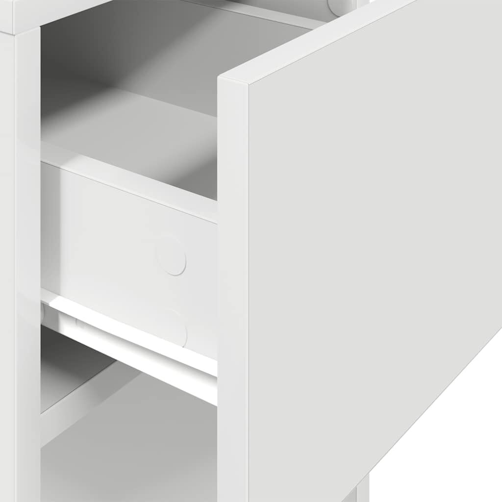 vidaXL Πύργος υπολογιστή με συρτάρι Λευκό 30x44x74 cm