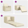 vidaXL Καναπές-Κρεβάτι Δαπέδου 2 σε 1 Κρεμ 112x174x55 εκ. Συνθ. Δέρμα