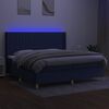 vidaXL &Kappa;&rho;&epsilon;&beta;ά&tau;&iota; Boxspring &mu;&epsilon; &Sigma;&tau;&rho;ώ&mu;&alpha; & LED &Mu;&pi;&lambda;&epsilon; 200x200 &epsilon;&kappa;. &Upsilon;&phi;&alpha;&sigma;&mu;ά&tau;&iota;&nu;&omicron;