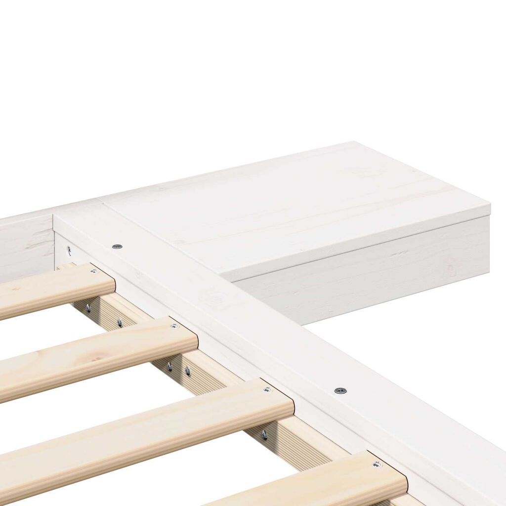 vidaXL Σκελετός Κρεβατιού Λευκό 160 x 200 cm ξύλο