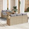 vidaXL Σετ Καναπέ Κήπου 6 pcs μπεζ και ανοιχτό γκρι 100 x 55 x 73 εκ