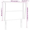 vidaXL Κεφαλάρι με Πτερύγια Ανοιχτό Γκρι 103x23x118/128 εκ. Βελούδινο