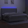 vidaXL &Kappa;&rho;&epsilon;&beta;ά&tau;&iota; Boxspring &mu;&epsilon; &Sigma;&tau;&rho;ώ&mu;&alpha; & LED &Alpha;&nu;.&Gamma;&kappa;&rho;&iota; 200x200&epsilon;&kappa;. &Upsilon;&phi;&alpha;&sigma;&mu;ά&tau;&iota;&nu;&omicron;
