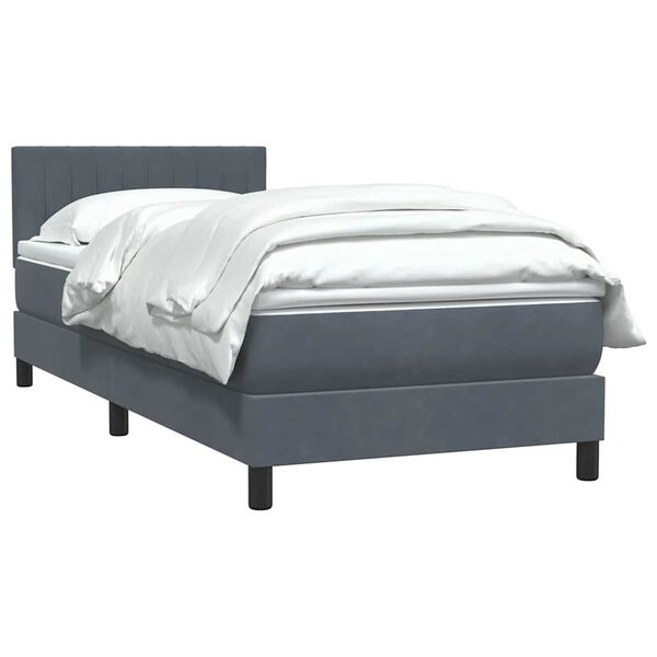 vidaXL &Kappa;&rho;&epsilon;&beta;ά&tau;&iota; Boxspring &mu;&epsilon; &Sigma;&tau;&rho;ώ&mu;&alpha; &Sigma;&kappa;&omicron;ύ&rho;&omicron; &Gamma;&kappa;&rho;&iota; 90x220 &epsilon;&kappa;. &Beta;&epsilon;&lambda;&omicron;ύ&delta;&iota;&nu;&omicron;