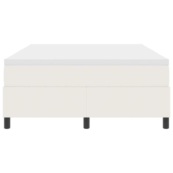 vidaXL Κρεβάτι Box Spring με Στρώμα σε Κρεμ - 140 x 200 εκ - Κόρντουρα