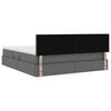 vidaXL Κρεβάτι με αποθηκευτικό χώρο και στρώμα με στρώμα Σκούρο Γκρι