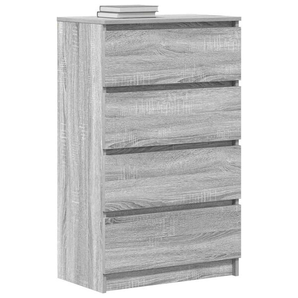 vidaXL Συρταριέρα Γκρι Sonoma 60x35x98,5 εκ. από Επεξεργασμένο Ξύλο