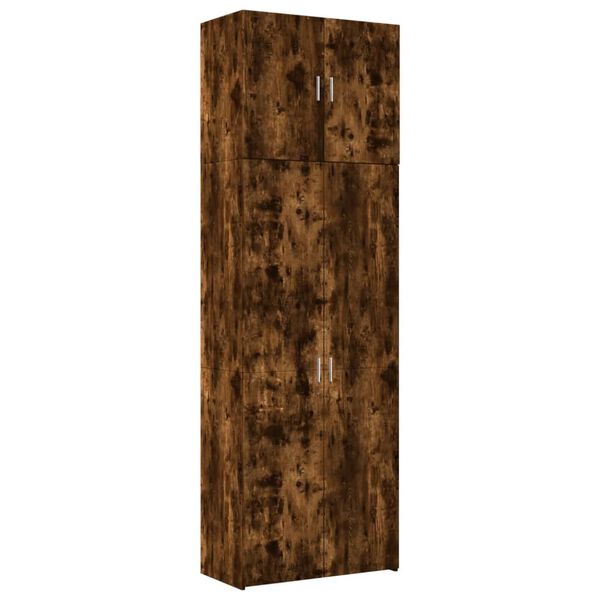vidaXL Ντουλάπα Καπνιστή Δρυς 80x42,5x249 εκ. από Επεξεργασμένο Ξύλο