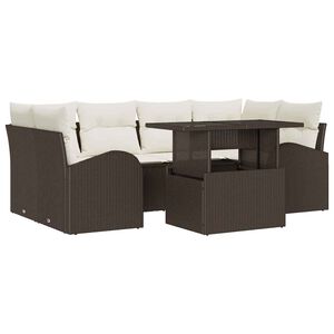 vidaXL &Sigma;&epsilon;&tau; &Kappa;&alpha;&nu;&alpha;&pi;έ &Kappa;ή&pi;&omicron;&upsilon; &mu;&epsilon; &mu;&alpha;&xi;&iota;&lambda;ά&rho;&iota; &mu;&epsilon; &mu;&alpha;&xi;&iota;&lambda;ά&rho;&iota; 7 pcs &Kappa;&alpha;&phi;έ &Pi;&omicron;&lambda;&upsilon; &Rho;&alpha;&tau;ά&nu;