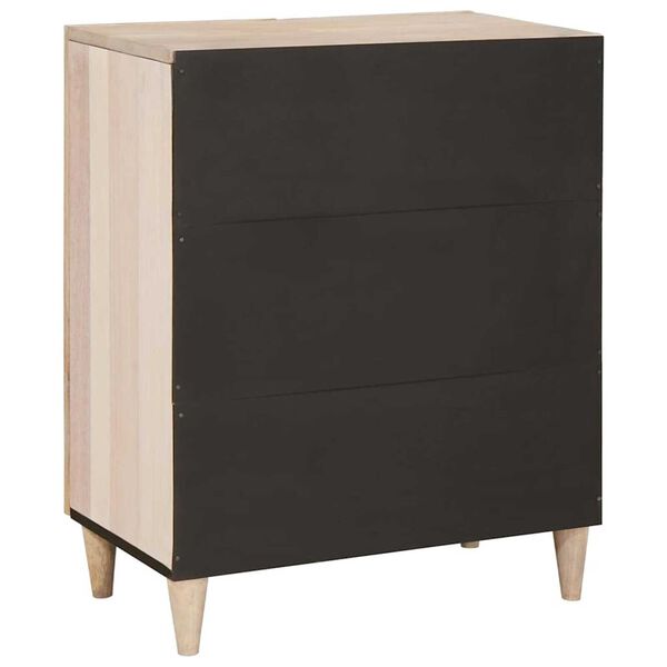vidaXL Πλαϊνό γραφείο με ράφι Λευκό 60 x 33 x 75 cm Μασίφ ξύλο μάνγκο