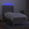 vidaXL &Kappa;&rho;&epsilon;&beta;ά&tau;&iota; Boxspring &mu;&epsilon; &Sigma;&tau;&rho;ώ&mu;&alpha; & LED &Alpha;&nu;.&Gamma;&kappa;&rho;&iota; 90x200 &epsilon;&kappa;. &Upsilon;&phi;&alpha;&sigma;&mu;ά&tau;&iota;&nu;&omicron;