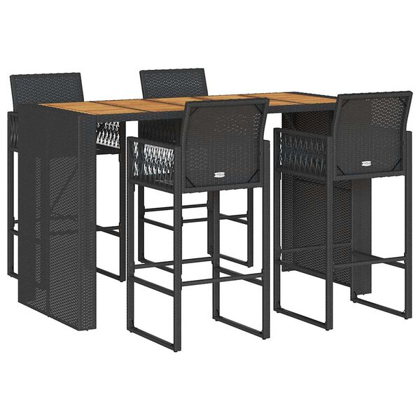 vidaXL &Sigma;&epsilon;&tau; &mu;&pi;&alpha;&rho; &kappa;ή&pi;&omicron;&upsilon; 5 &tau;&epsilon;&mu;&alpha;&chi;ί&omega;&nu; &chi;&omega;&rho;ί&sigmaf; &mu;&alpha;&xi;&iota;&lambda;ά&rho;&iota;&alpha; &Mu;&alpha;ύ&rho;&eta;