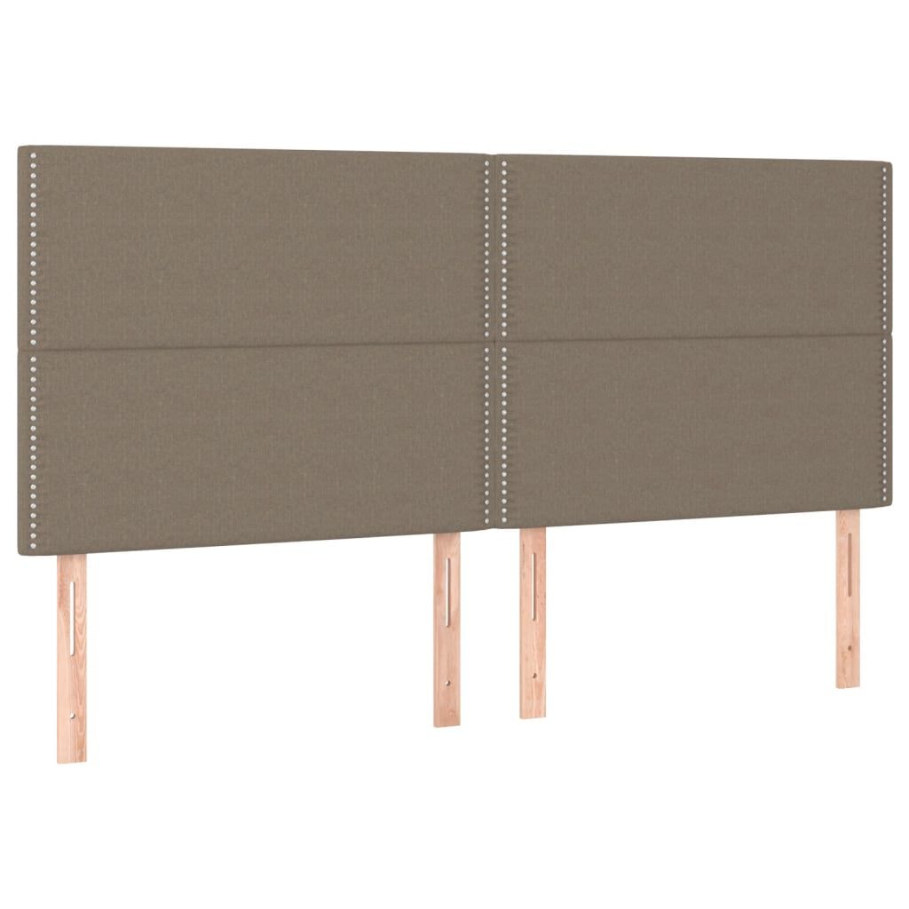 vidaXL Σκελετός Κρεβατιού Χωρίς Στρώμα Taupe 160x200 εκ. Υφασμάτινο