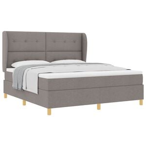 vidaXL &Kappa;&rho;&epsilon;&beta;ά&tau;&iota; &mu;&epsilon; &epsilon;&lambda;&alpha;&tau;ή&rho;&iota;&alpha; &mu;&epsilon; &kappa;&epsilon;&phi;&alpha;&lambda;ά&rho;&iota; Taupe 200 x 180 cm ύ&phi;&alpha;&sigma;&mu;&alpha;