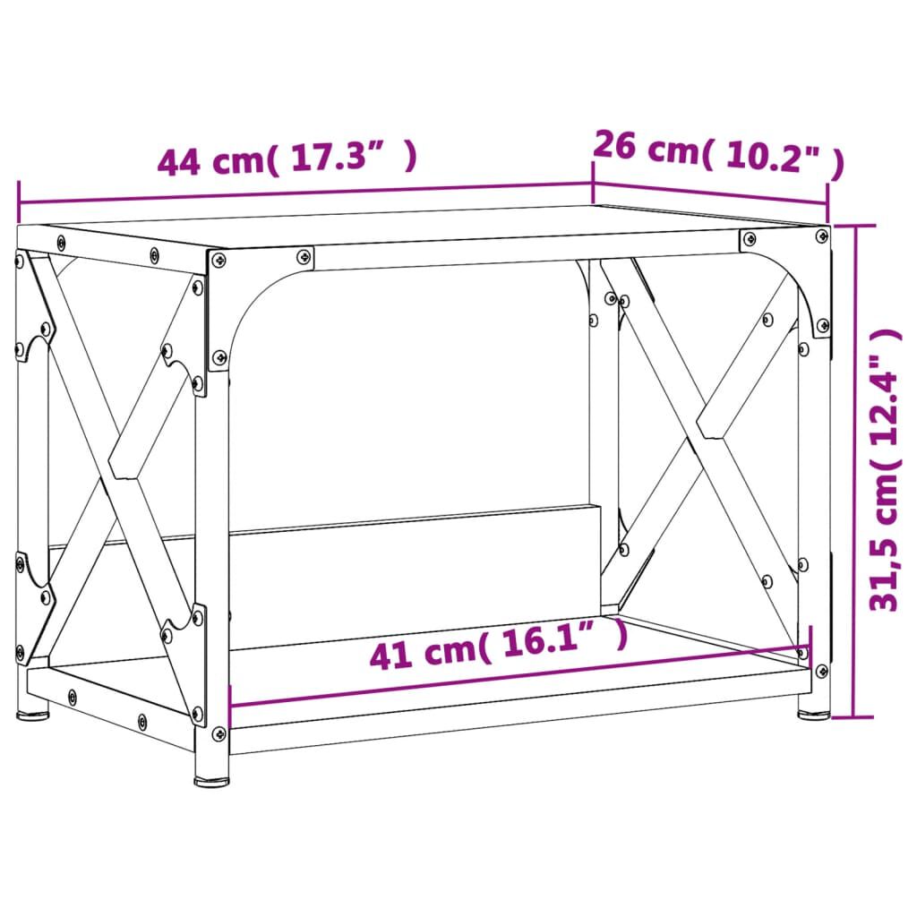 vidaXL Βάση Εκτυπωτή 2 Επιπέδων Sonoma Δρυς 44x26x31,5 εκ Επεξ. Ξύλο
