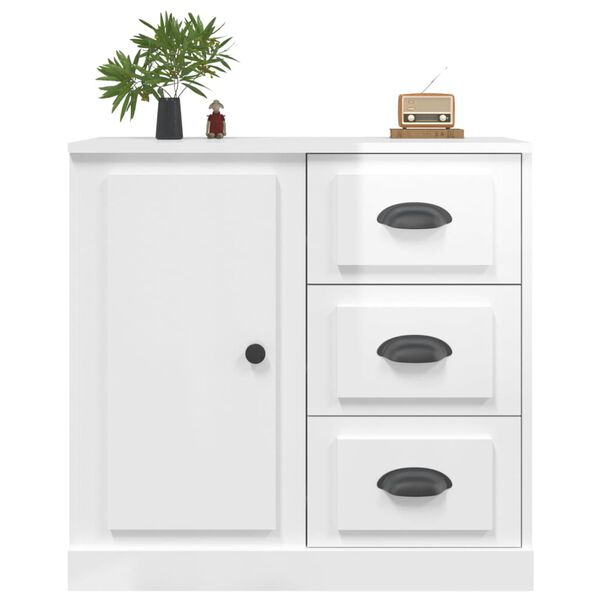 vidaXL Ντουλάπι Γυαλιστερό Λευκό 70x35,5x67,5 εκ. Επεξεργασμένο Ξύλο