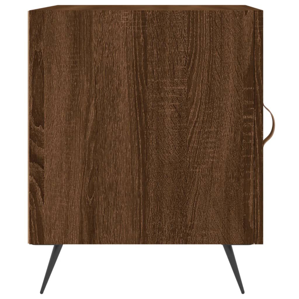 vidaXL Κομοδίνα 2 τεμ. Καφέ Δρυς 40 x 40 x 50 εκ. από Επεξεργ. Ξύλο