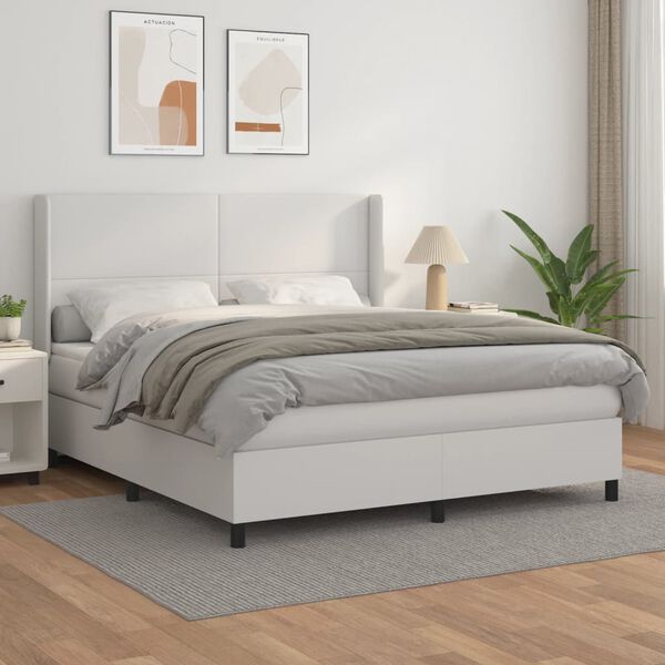 vidaXL &Kappa;&rho;&epsilon;&beta;ά&tau;&iota; Boxspring &mu;&epsilon; &Sigma;&tau;&rho;ώ&mu;&alpha; &Lambda;&epsilon;&upsilon;&kappa;ό 180x200 &epsilon;&kappa;. &Sigma;&upsilon;&nu;&theta;&epsilon;&tau;&iota;&kappa;ό &Delta;έ&rho;&mu;&alpha;