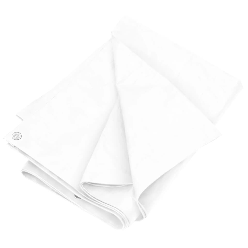 vidaXL Μουσαμάς Λευκός 180 γρ./μ.² 8x12 μ. από HDPE