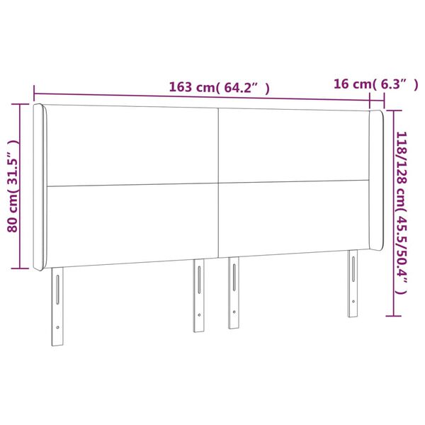vidaXL Κεφαλάρι με Πτερύγια Πράσινο 163x16x118/128 εκ. Βελούδινο