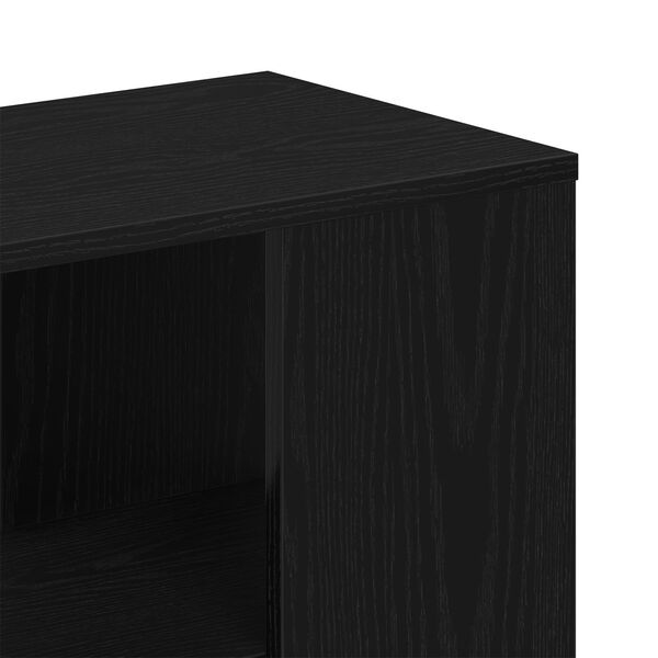 vidaXL Πλαϊνό γραφείο Μαύρο Δρυς 60x30x50 εκ Επεξεργασμένο ξύλο
