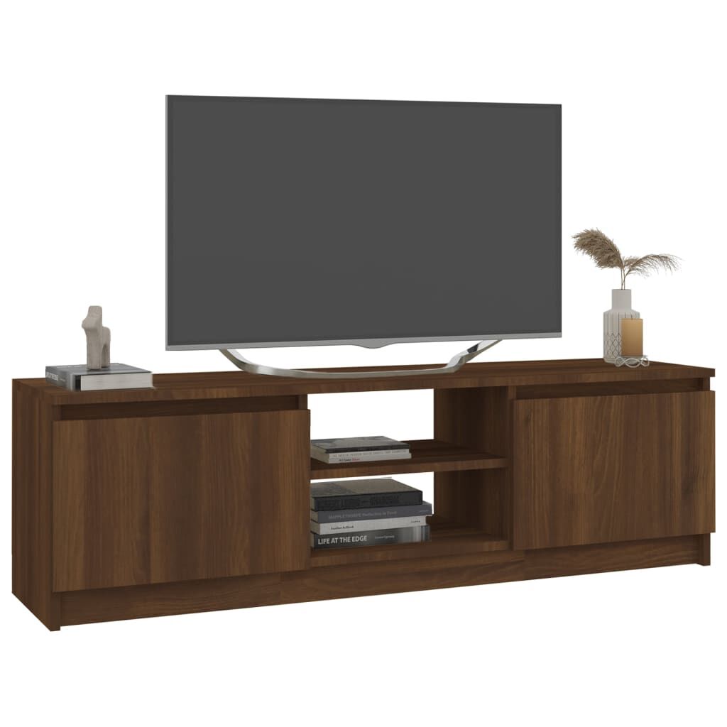 vidaXL Έπιπλο Τηλεόρασης Καφέ Δρυς 120x30x35,5 εκ. Επεξεργασμένο Ξύλο