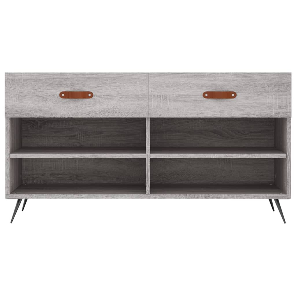 vidaXL Παπουτσοθήκη Γκρι Sonoma 102x35x55 εκ. από Επεξεργασμένο Ξύλο