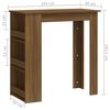 vidaXL Τραπέζι Μπαρ με Ράφια Sonoma Δρυς 102x50x103,5 εκ. Επεξ. Ξύλο