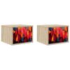 vidaXL &Tau;&omicron;ί&chi;&omicron;&upsilon; &kappa;&omicron;&mu;&omicron;&delta;ί&nu;&omicron; HEESCH 2 &tau;&mu;&chi;. Sonoma &Delta;&rho;&upsilon;&sigmaf; 36 x 33 x 25 &epsilon;&kappa;.