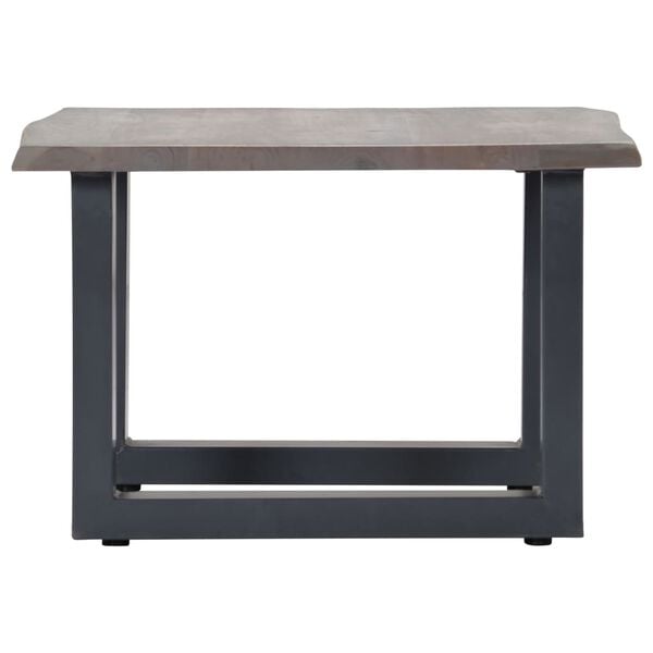 vidaXL Τραπεζάκι Σαλονιού Live Edge Γκρι 60x60x40 εκ. Ξύλο Ακακίας