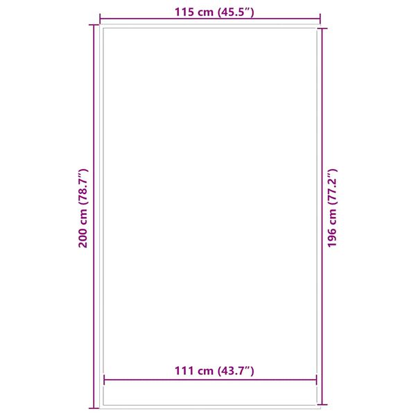 vidaXL Πατάκι Εισόδου Γκρι 115 x 200 εκ.