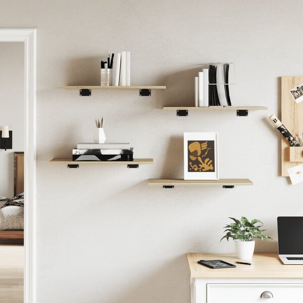 vidaXL &Rho;ά&phi;&iota;&alpha; &Beta;&iota;&beta;&lambda;&iota;&omicron;&theta;ή&kappa;&eta;&sigmaf; 4 &tau;&epsilon;&mu;. Sonoma &Delta;&rho;&upsilon;&sigmaf; 60x30x1,5 &epsilon;&kappa;. &Mu;&omicron;&rho;&iota;&omicron;&sigma;&alpha;&nu;ί&delta;&alpha;