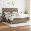 vidaXL &Kappa;&rho;&epsilon;&beta;ά&tau;&iota; Boxspring &mu;&epsilon; &Sigma;&tau;&rho;ώ&mu;&alpha; Taupe 160x200 &epsilon;&kappa;. &Upsilon;&phi;&alpha;&sigma;&mu;ά&tau;&iota;&nu;&omicron;