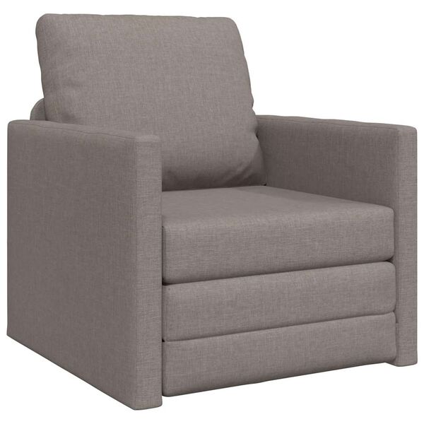 vidaXL Καναπές-Κρεβάτι Δαπέδου 2 σε 1 Taupe 112x174x55 εκ. Ύφασμα