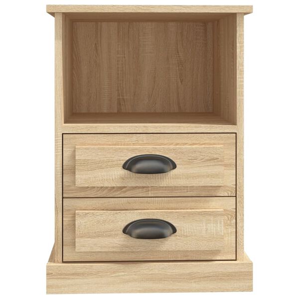 vidaXL Κομοδίνα 2 τεμ. Sonoma Δρυς 43x36x60 εκ.