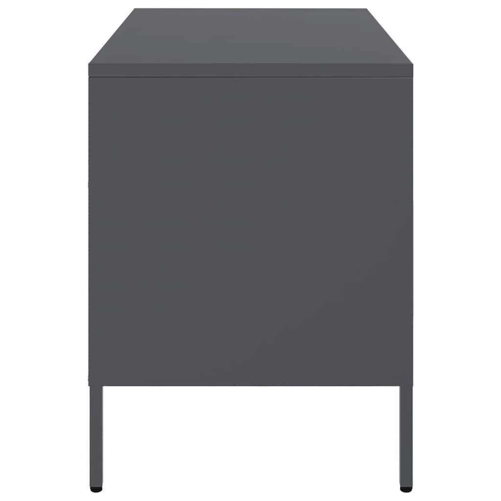vidaXL Έπιπλα Τηλεόρασης 2 τεμ. Ανθρακί 68x39x50,5 εκ. από Χάλυβα