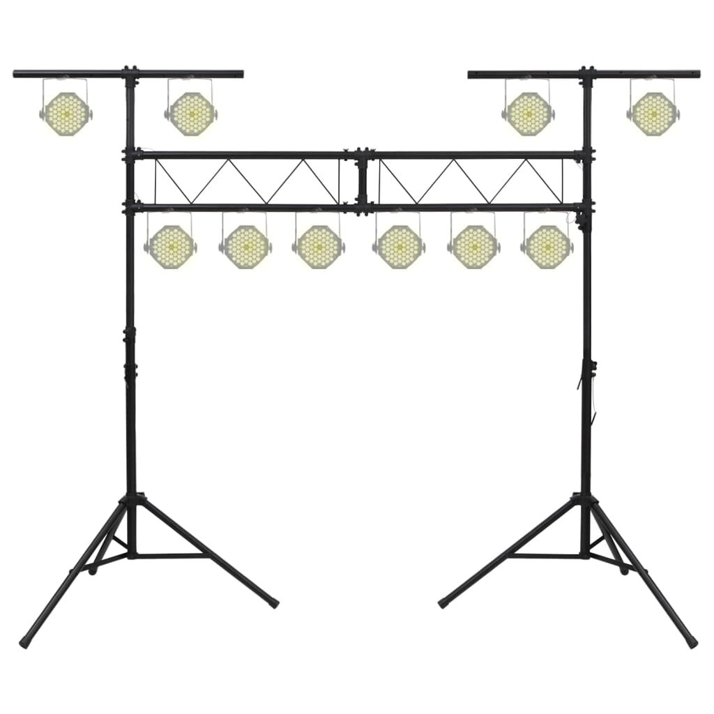 vidaXL Βάση Φωτισμού Μαύρη 338 x 115 x (180-300) εκ. Ατσάλινη