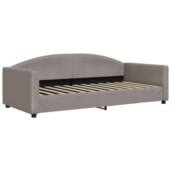 vidaXL Καναπές Κρεβάτι με Στρώμα Taupe 90 x 200 εκ. Υφασμάτινο