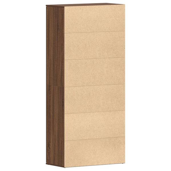 vidaXL Ντουλάπι Παπουτσιών Καφέ Δρυός 80x39x180 cm Φτιαγμένο Ξύλο