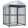 vidaXL Κλουβί Σκύλου Εξωτερικού Χώρου 120 x 120 x 150 εκ. με Στέγαστρο